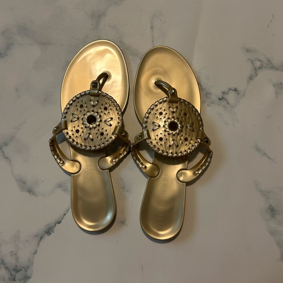 Jack Rogers Gold Sandals - Picture 2 of 5